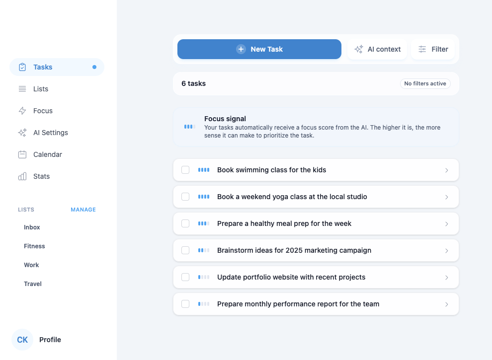 Your intelligent to-do app for <span class="text-sky-600">clarity</span>